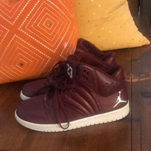 Burgundy sneakers